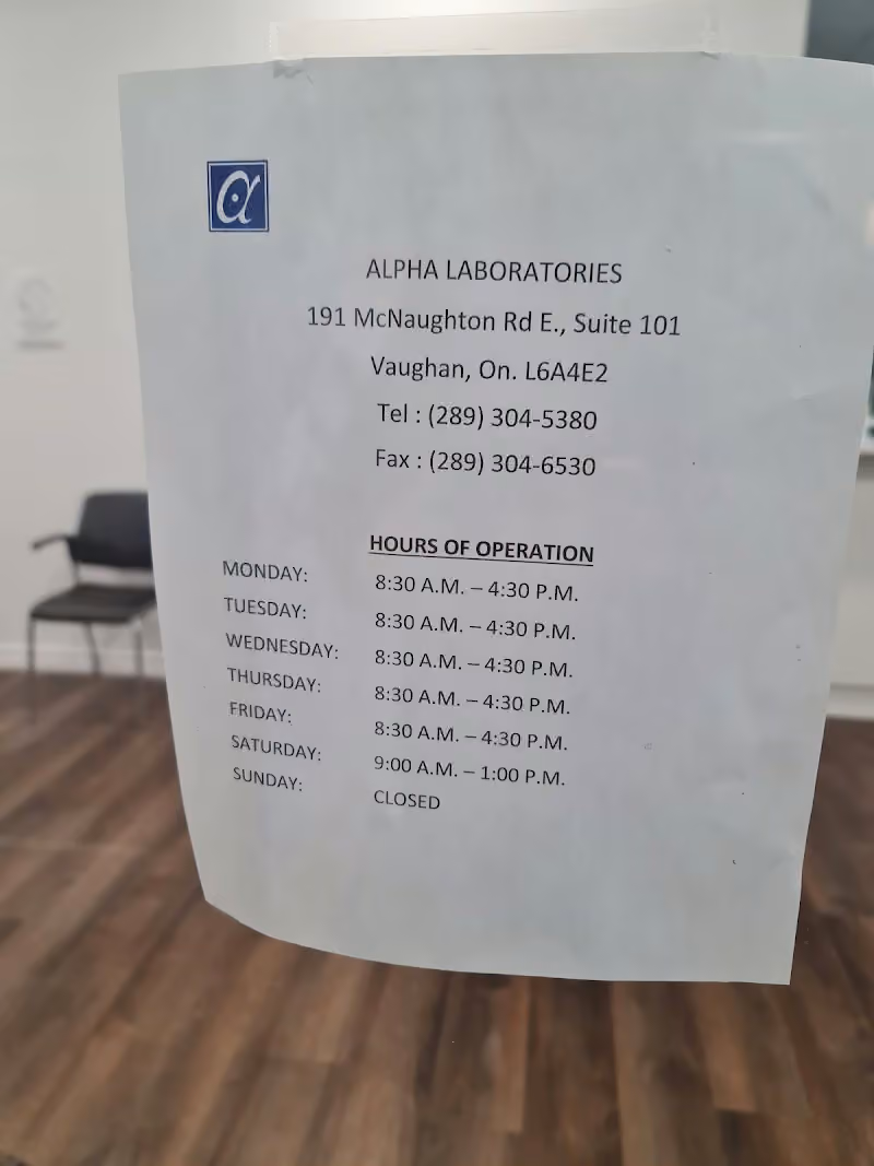 Alpha Labs - Vaughan - McNaughton Road in Vaughan