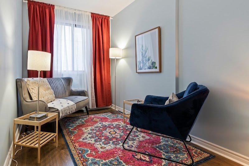 Divan bleu à Montréal (Québec)