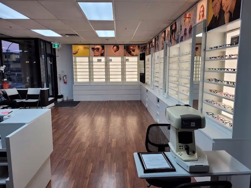 Milano Optics Eye care center in New Westminster, British Columbia