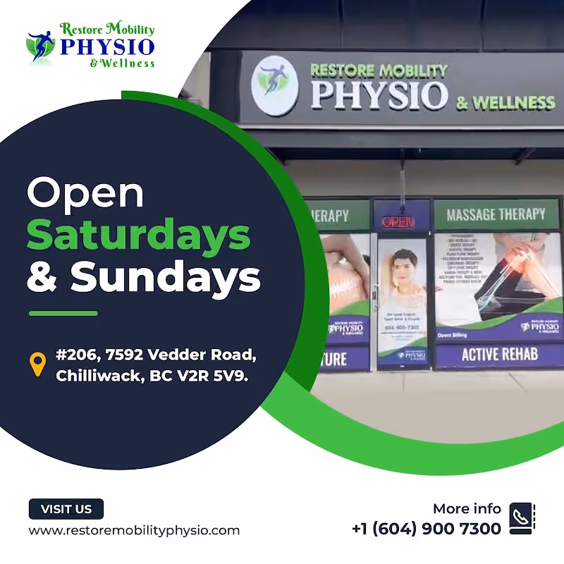 Restore Mobility: Physio, Massage, Acupuncture, Orthotics & Kinesiology | Chilliwack Clinic Open Late & Weekends